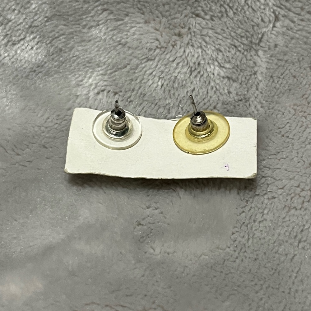 Diamond Center Silver Cross Stud Earrings